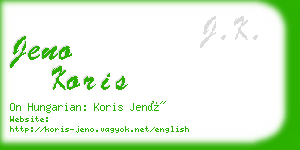 jeno koris business card